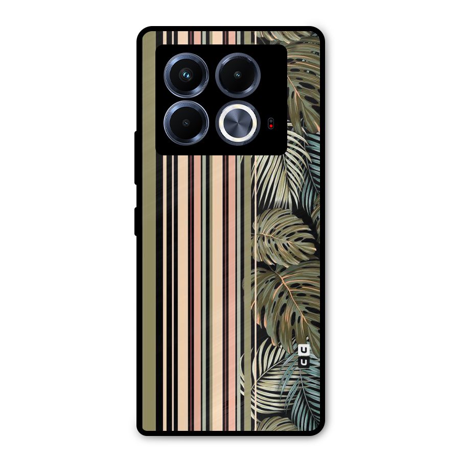 Visual Art Leafs Metal Back Case for Infinix Note 40 5G