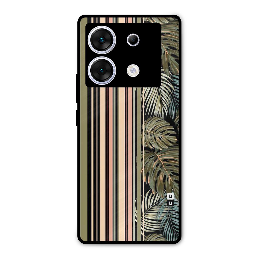 Visual Art Leafs Metal Back Case for Infinix Zero 30 5G