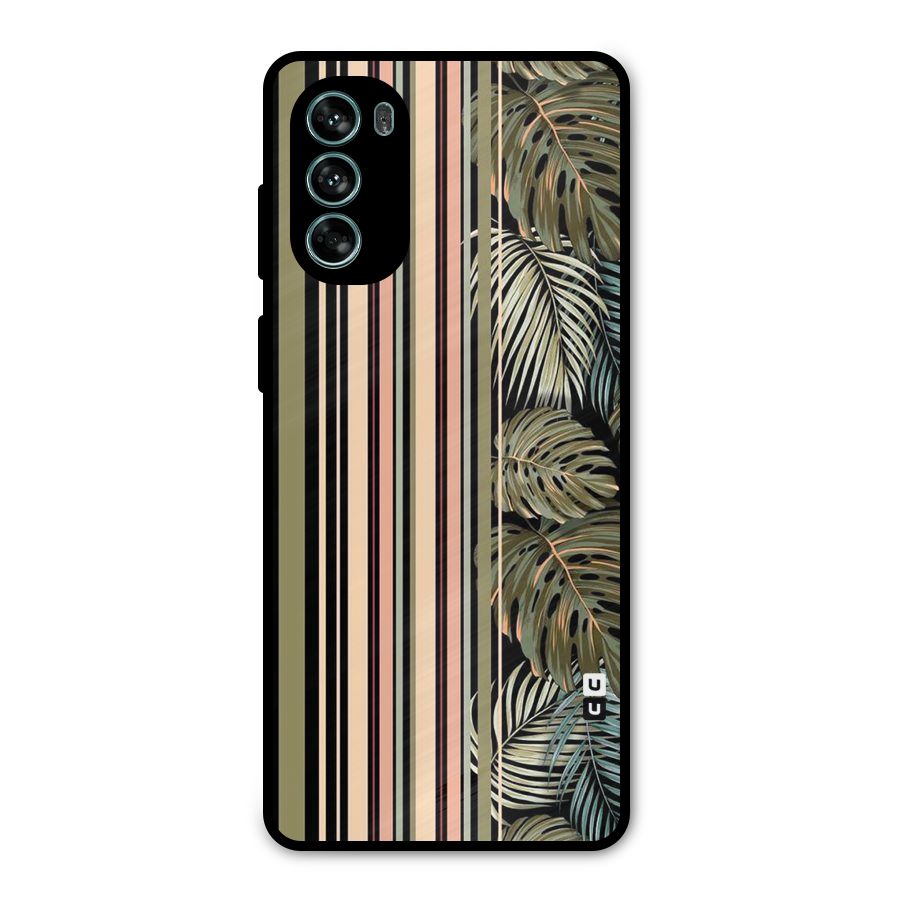 Visual Art Leafs Metal Back Case for Moto G62