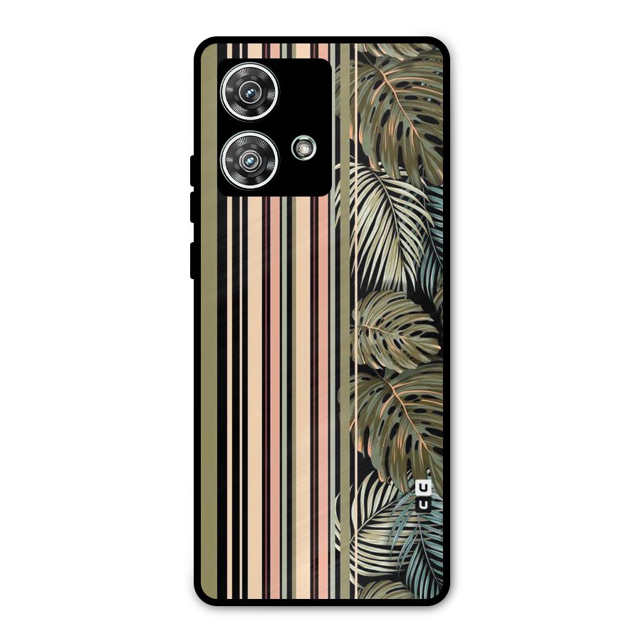 Visual Art Leafs Metal Back Case for Motorola Edge 40 Neo