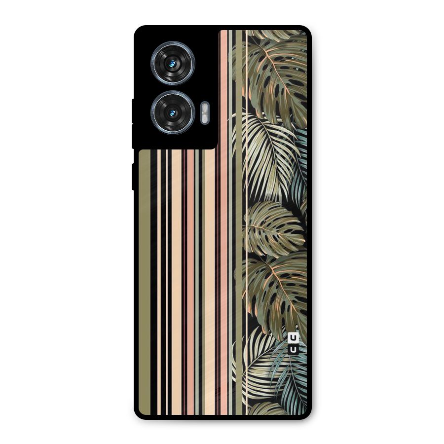 Visual Art Leafs Metal Back Case for Motorola Edge 50 Fusion