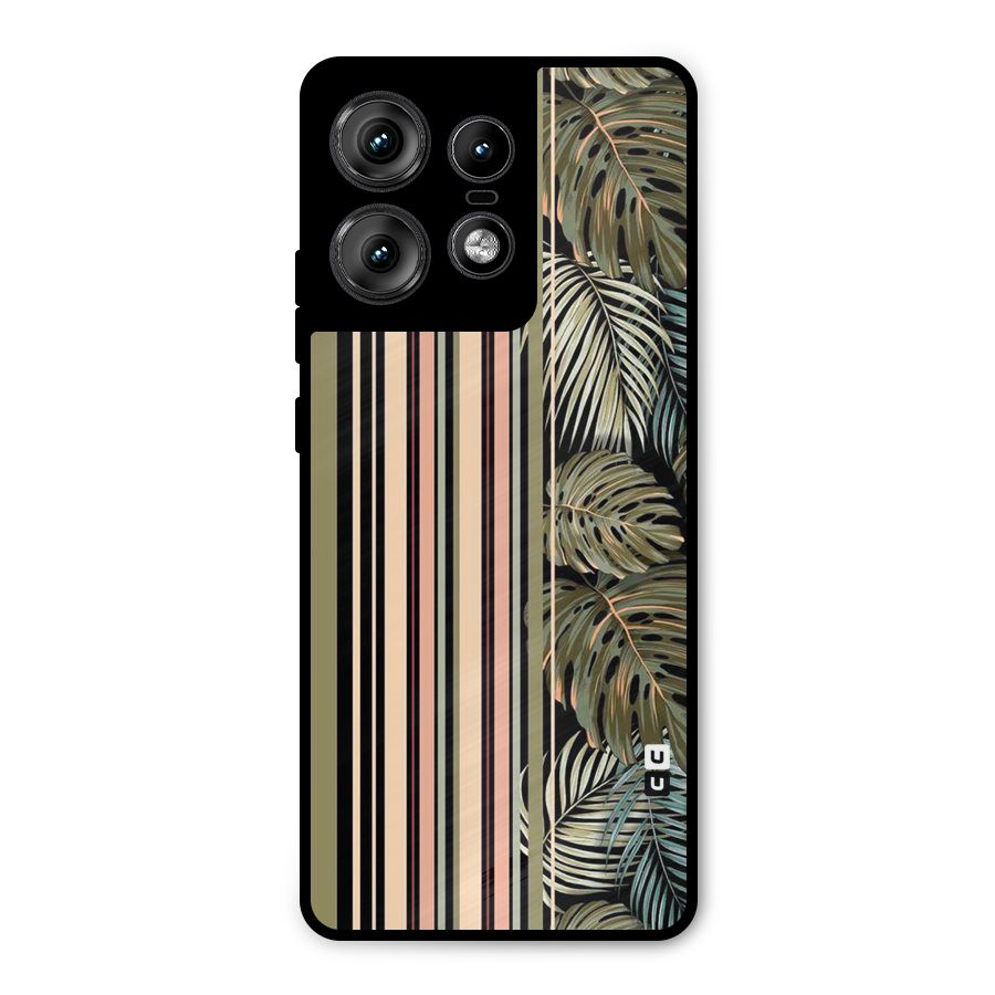 Visual Art Leafs Metal Back Case for Motorola Edge 50 Pro