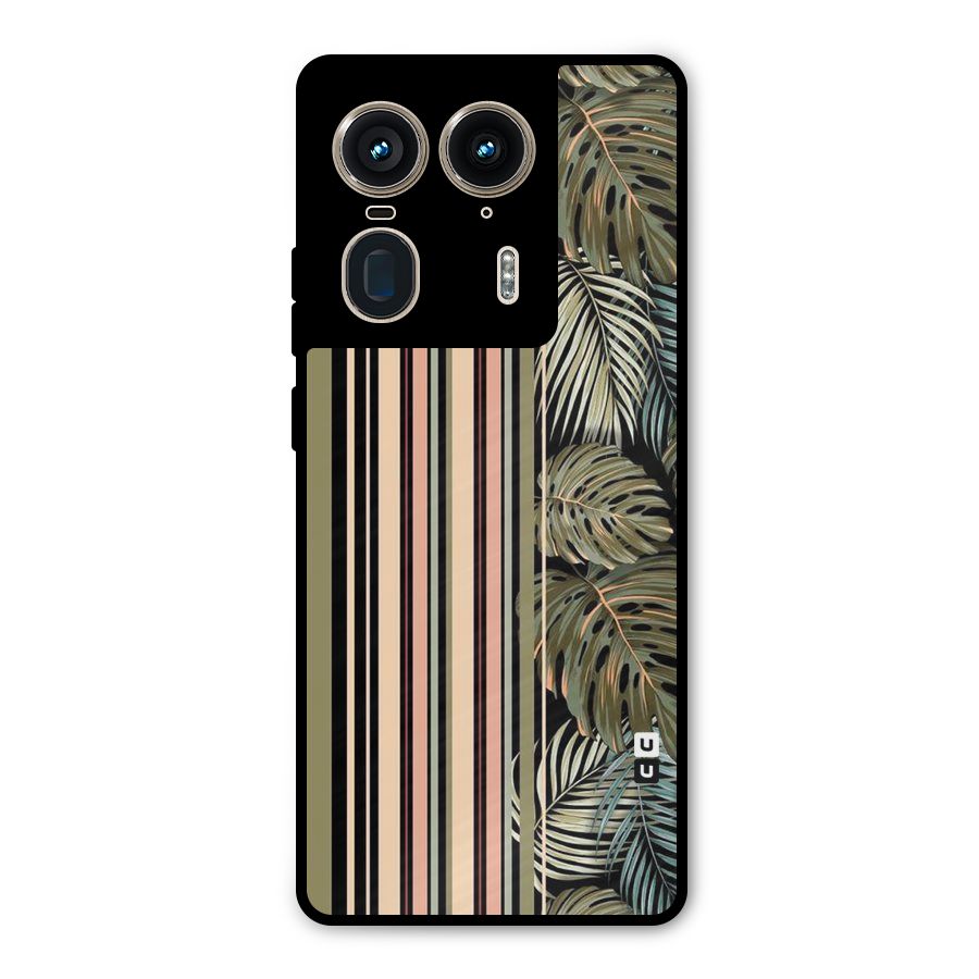Visual Art Leafs Metal Back Case for Motorola Edge 50 Ultra