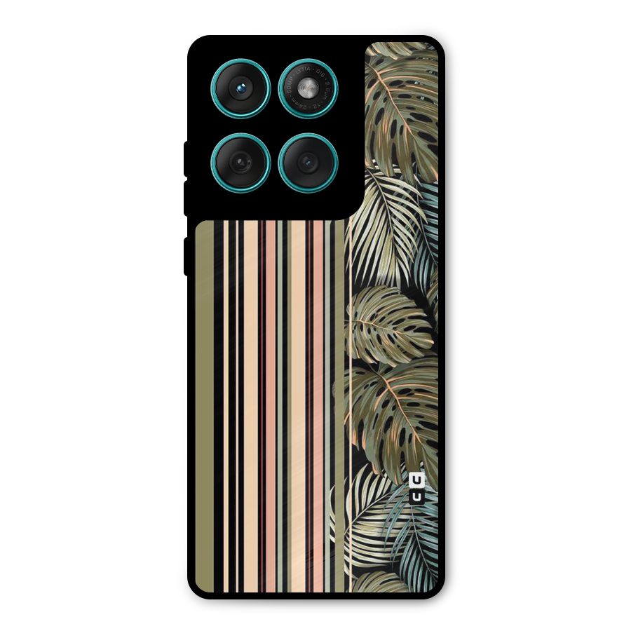 Visual Art Leafs Metal Back Case for Motorola Edge 60 Fusion