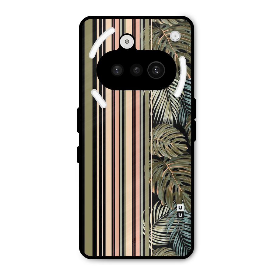 Visual Art Leafs Metal Back Case for Nothing Phone 3a