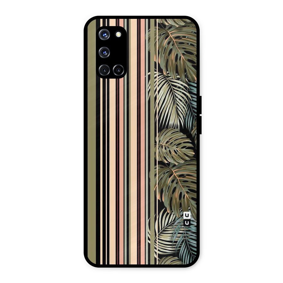 Visual Art Leafs Metal Back Case for Oppo A52
