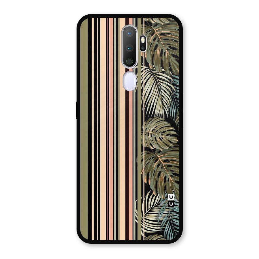 Visual Art Leafs Metal Back Case for Oppo A9 (2020)