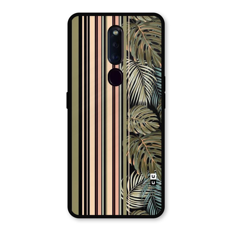 Visual Art Leafs Metal Back Case for Oppo F11 Pro