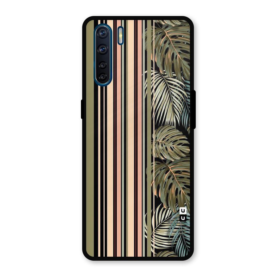 Visual Art Leafs Metal Back Case for Oppo F15