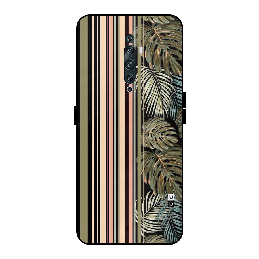 Visual Art Leafs Metal Back Case for Oppo Reno2 Z