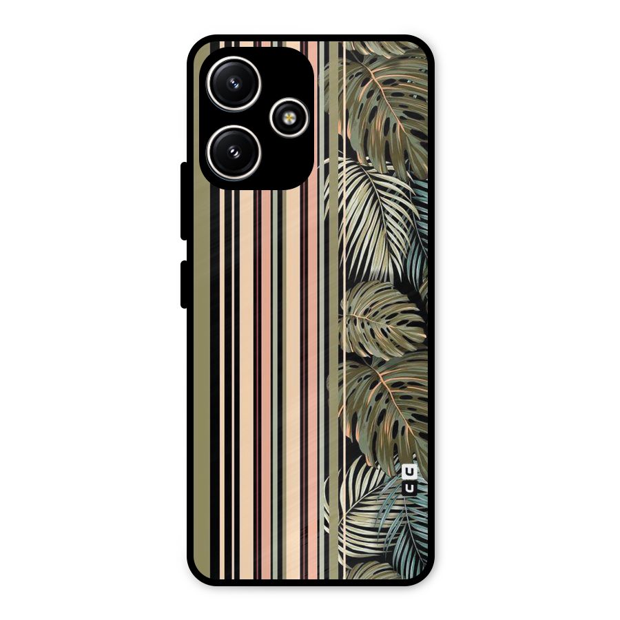 Visual Art Leafs Metal Back Case for Poco M6 Pro