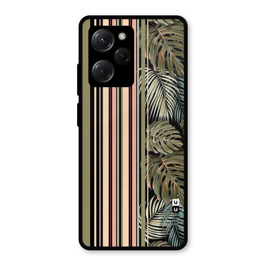 Visual Art Leafs Metal Back Case for Poco X5 Pro