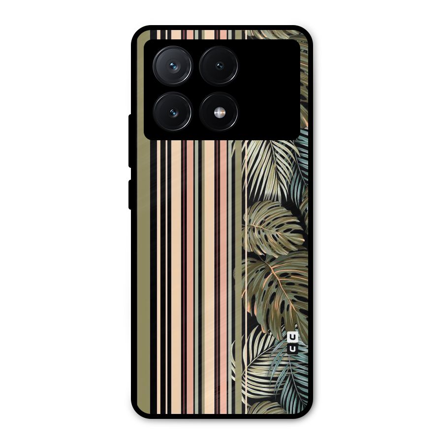 Visual Art Leafs Metal Back Case for Poco X6 Pro