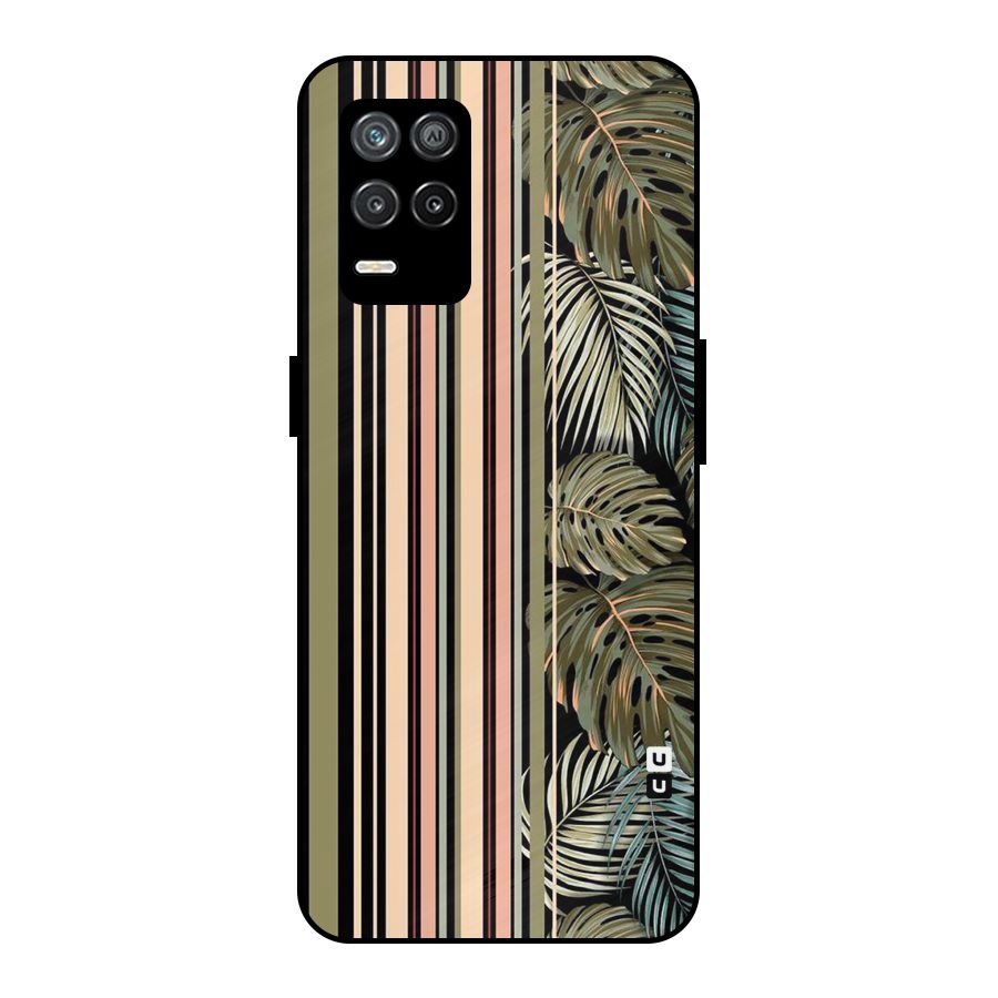 Visual Art Leafs Metal Back Case for Realme 8s 5G