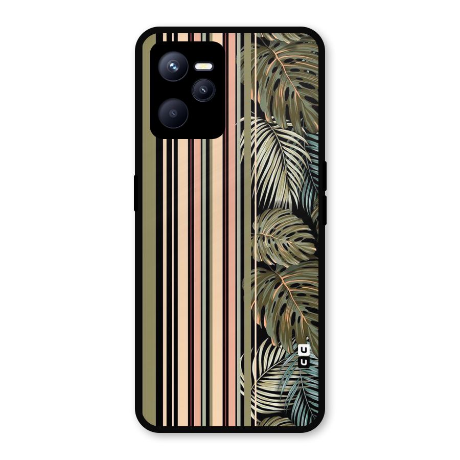 Visual Art Leafs Metal Back Case for Realme C35