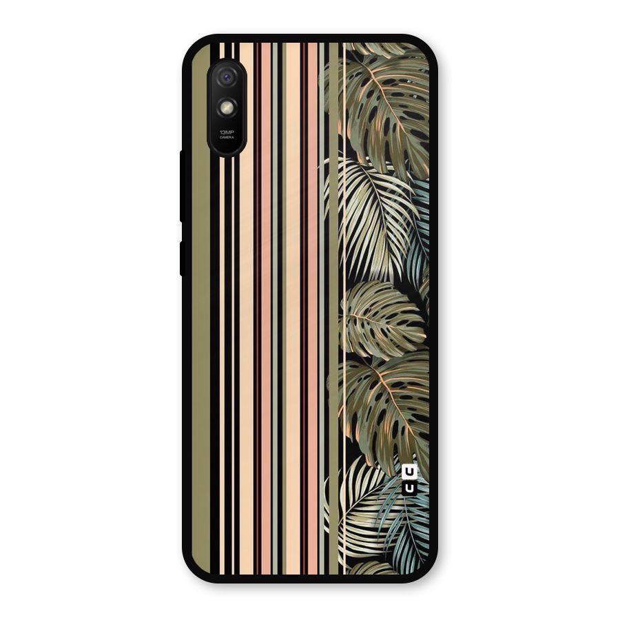 Visual Art Leafs Metal Back Case for Redmi 9i