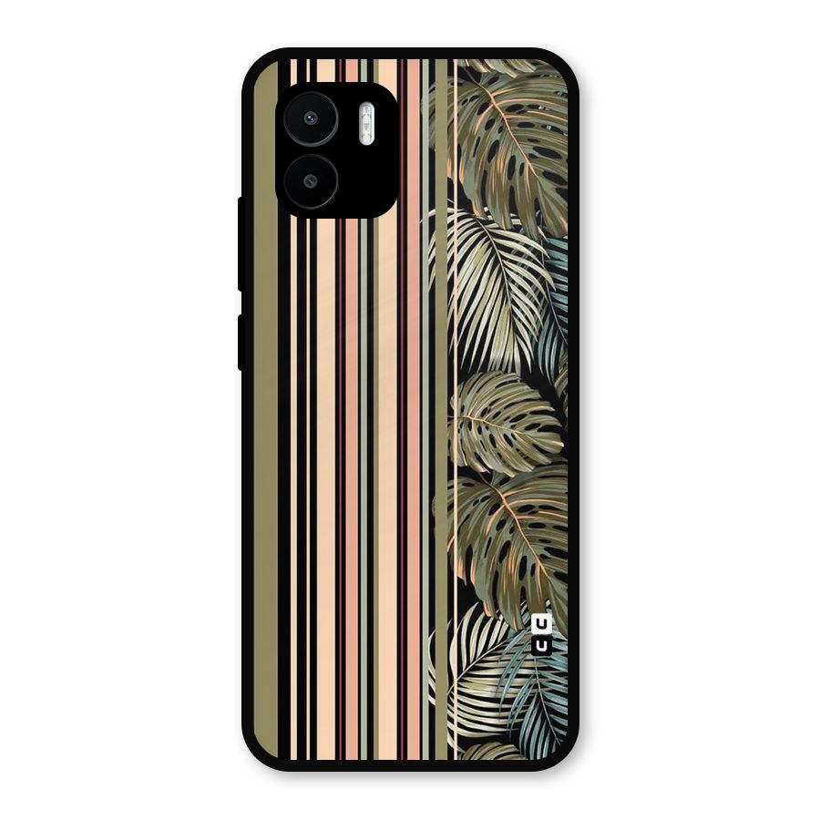 Visual Art Leafs Metal Back Case for Redmi A2