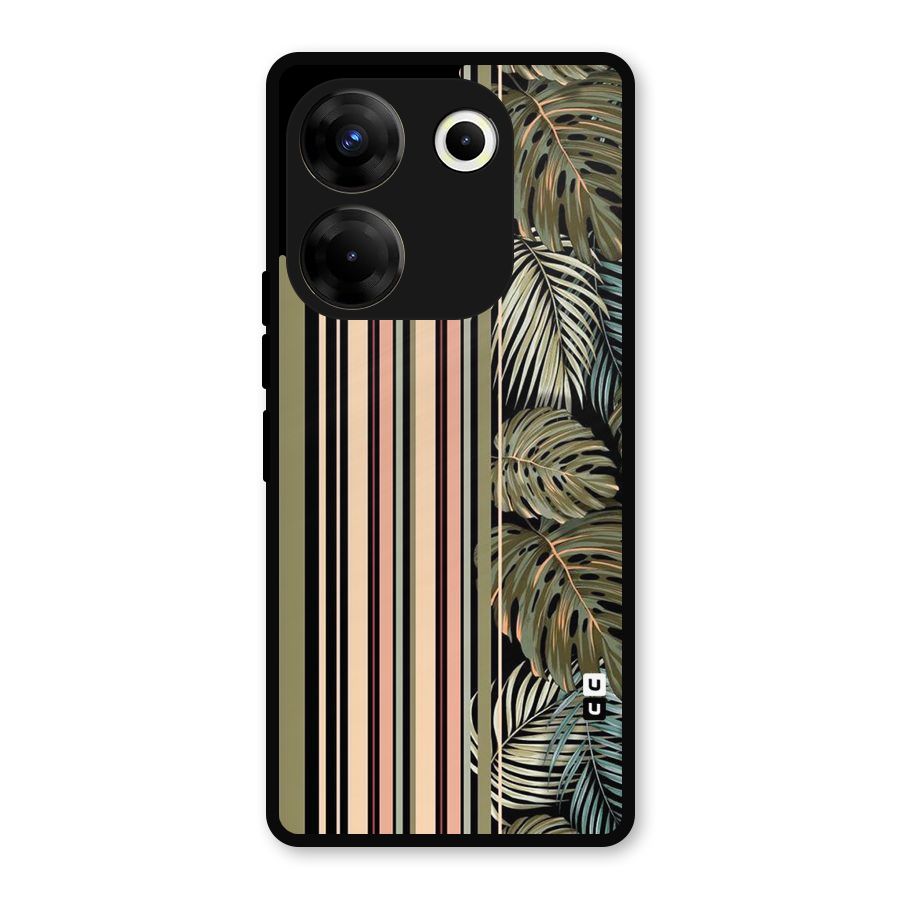 Visual Art Leafs Metal Back Case for Tecno Camon 20