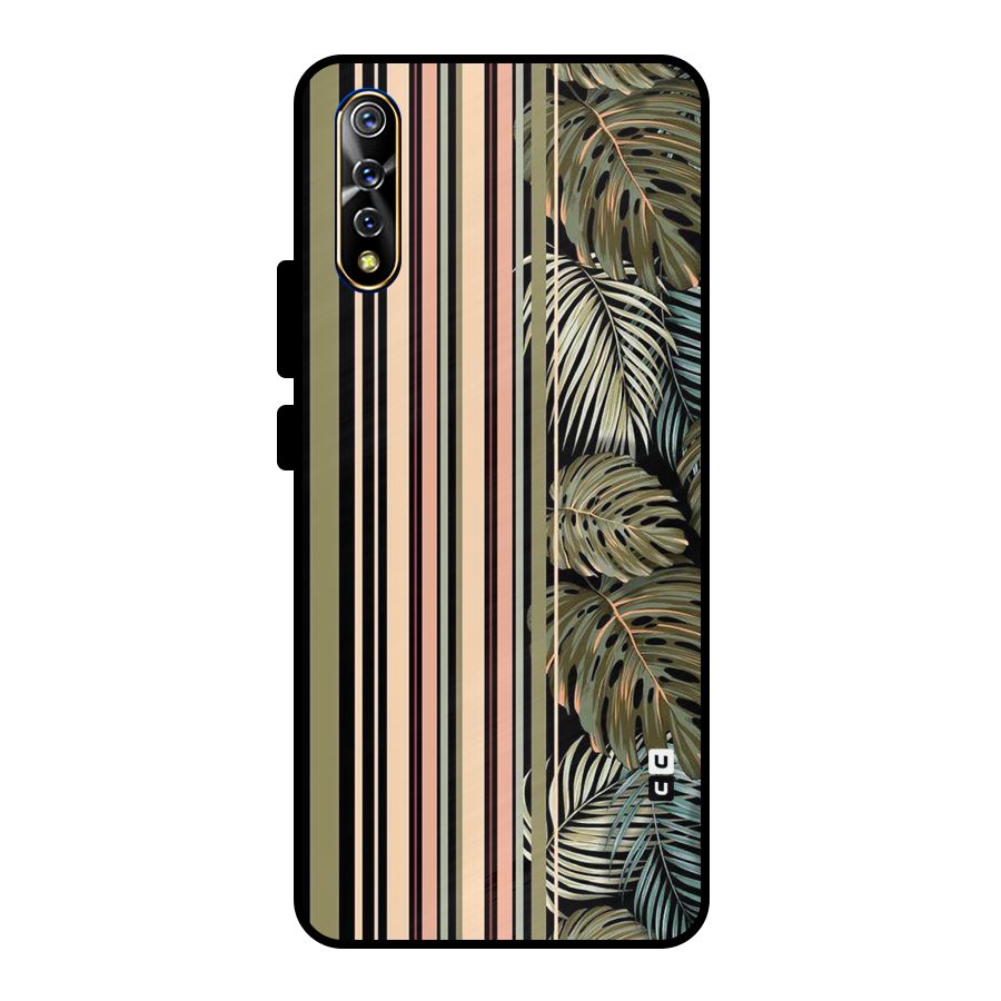 Visual Art Leafs Metal Back Case for Vivo S1