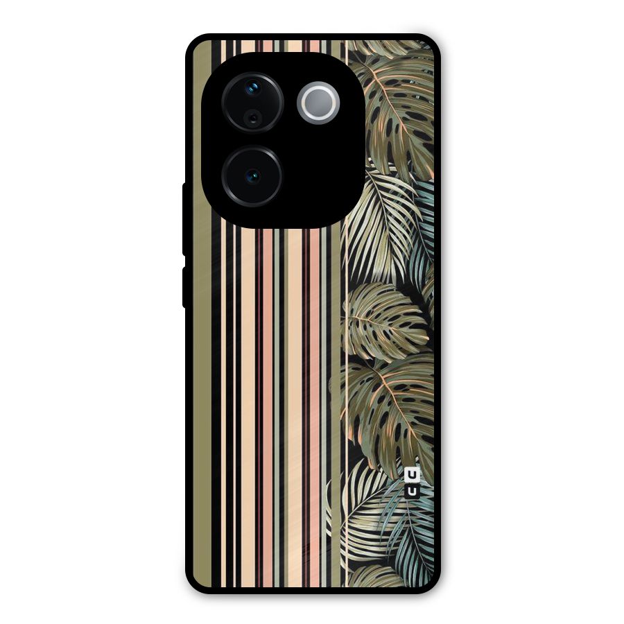 Visual Art Leafs Metal Back Case for Vivo T3 Pro