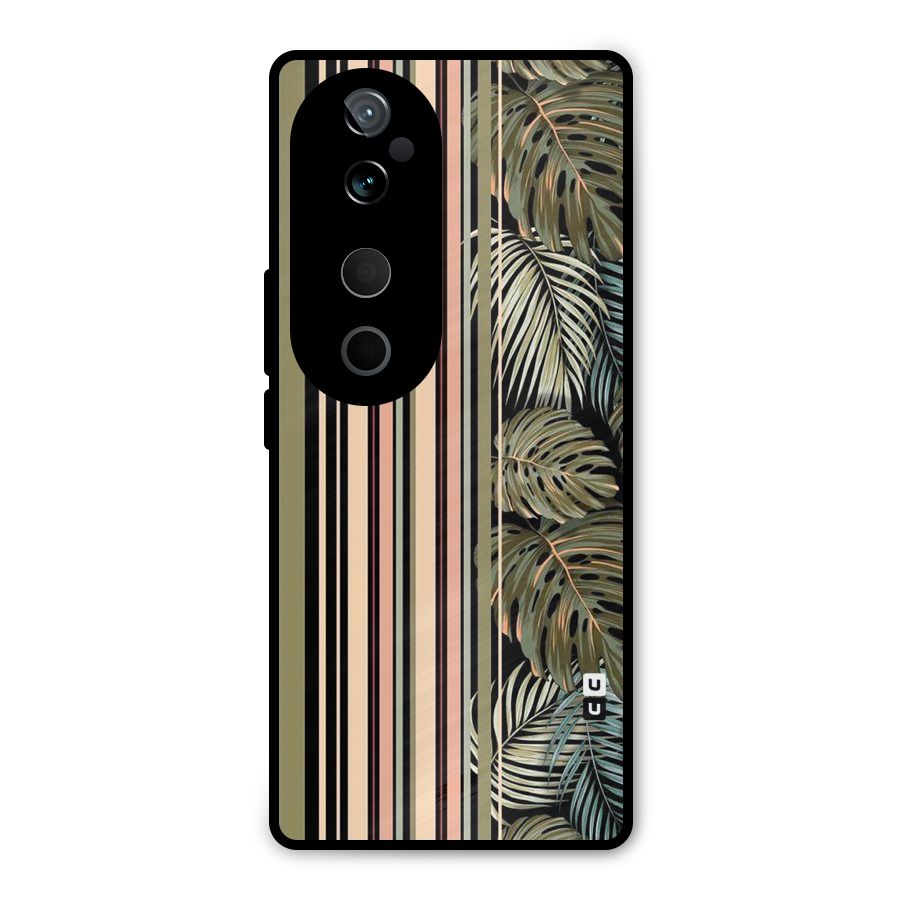 Visual Art Leafs Metal Back Case for Vivo T3 Ultra