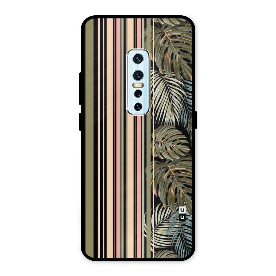 Visual Art Leafs Metal Back Case for Vivo V17 Pro