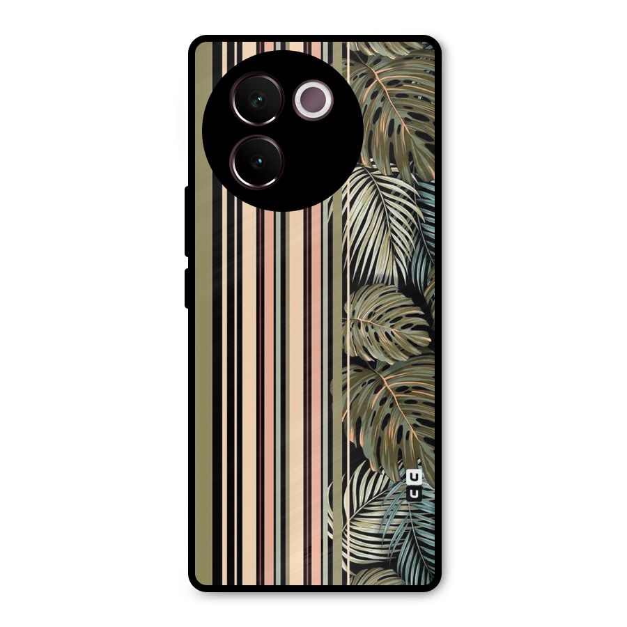 Visual Art Leafs Metal Back Case for Vivo V30e