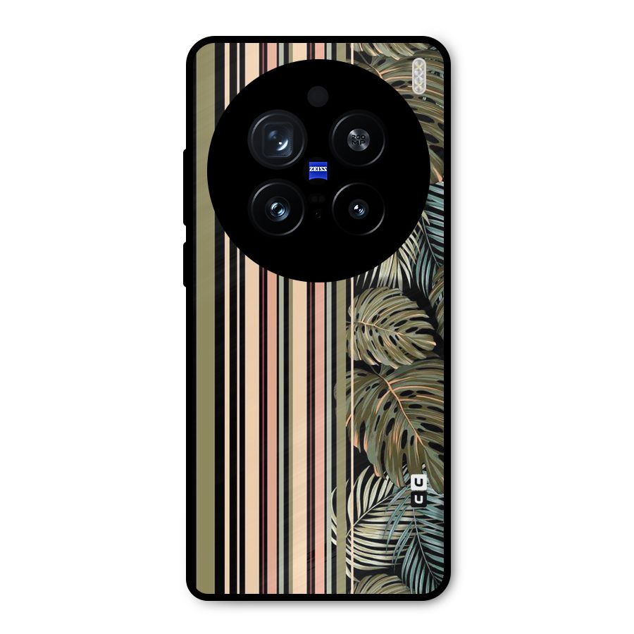 Visual Art Leafs Metal Back Case for Vivo X200 Pro