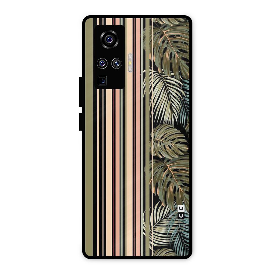 Visual Art Leafs Metal Back Case for Vivo X50 Pro