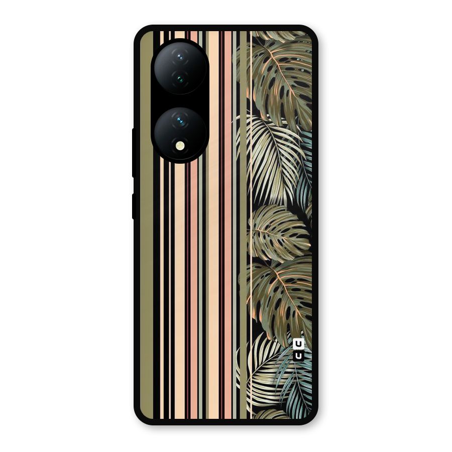 Visual Art Leafs Metal Back Case for Vivo Y100