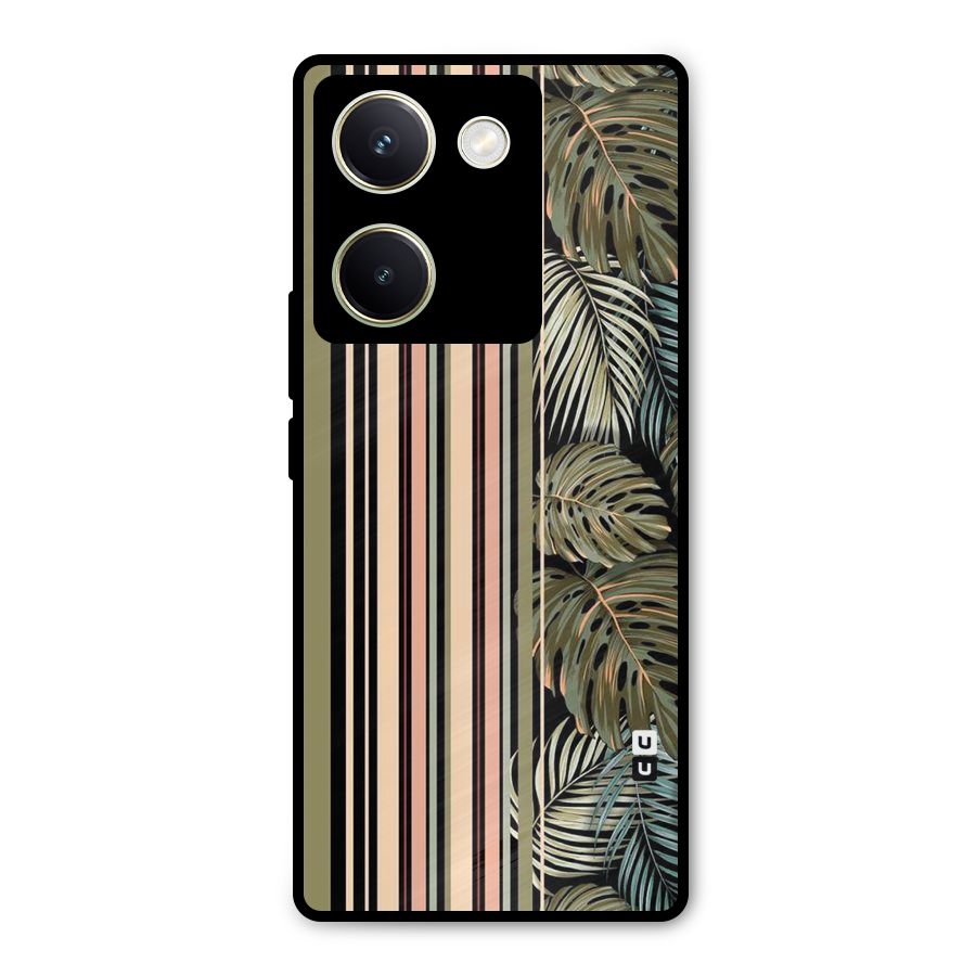 Visual Art Leafs Metal Back Case for Vivo Y200 Pro