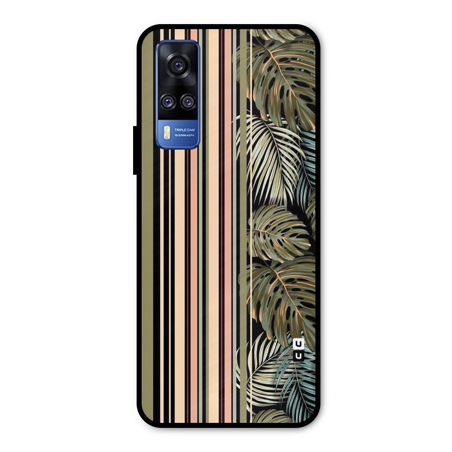 Visual Art Leafs Metal Back Case for Vivo Y51A