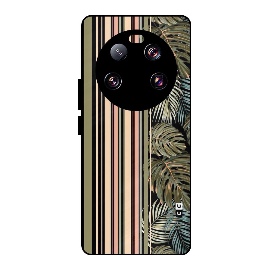 Visual Art Leafs Metal Back Case for Xiaomi 13 Ultra