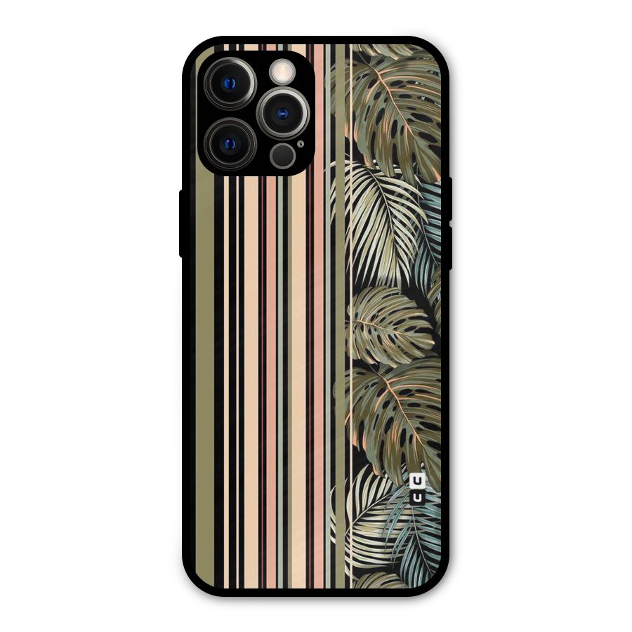 Visual Art Leafs Metal Back Case for iPhone 12 Pro Max