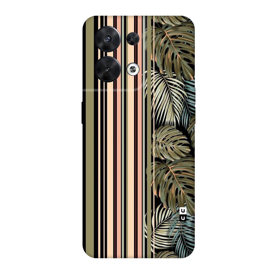 Visual Art Leafs Original Polycarbonate Back Case for Oppo Reno8 5G