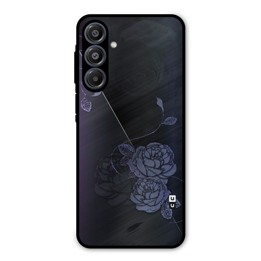 Voilet Floral Design Metal Back Case for Galaxy A16 5G