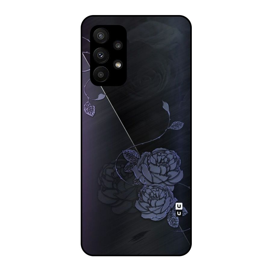 Voilet Floral Design Metal Back Case for Galaxy A23