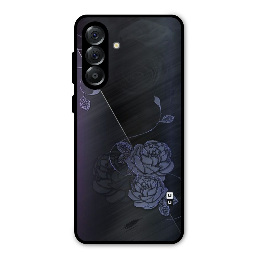 Voilet Floral Design Metal Back Case for Galaxy A56