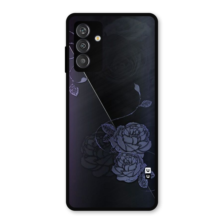 Voilet Floral Design Metal Back Case for Galaxy F13