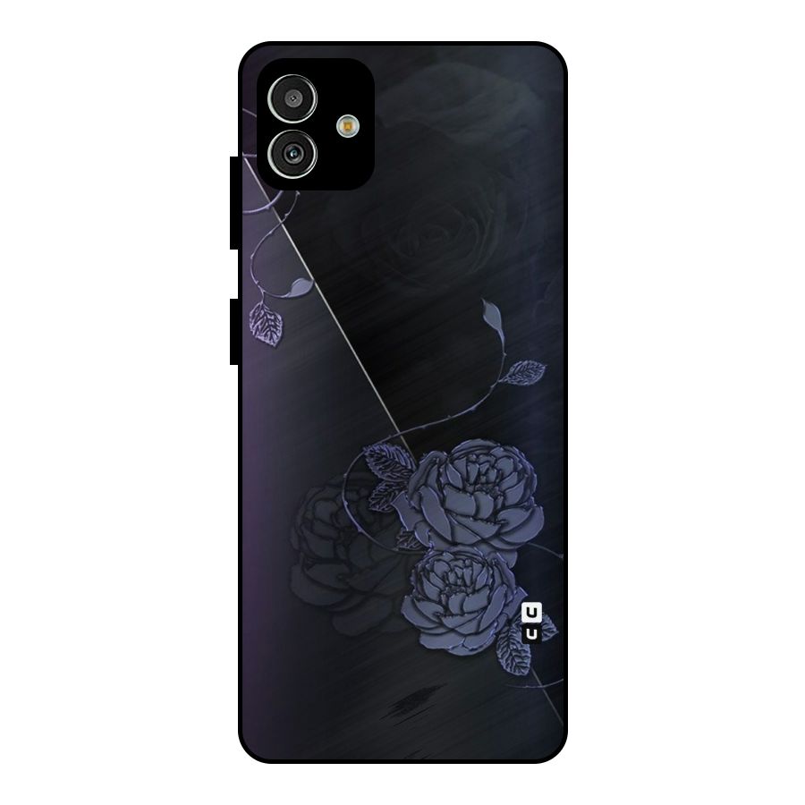 Voilet Floral Design Metal Back Case for Galaxy M13 5G