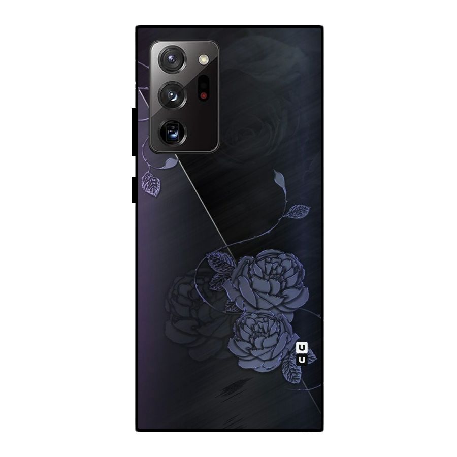 Voilet Floral Design Metal Back Case for Galaxy Note 20 Ultra