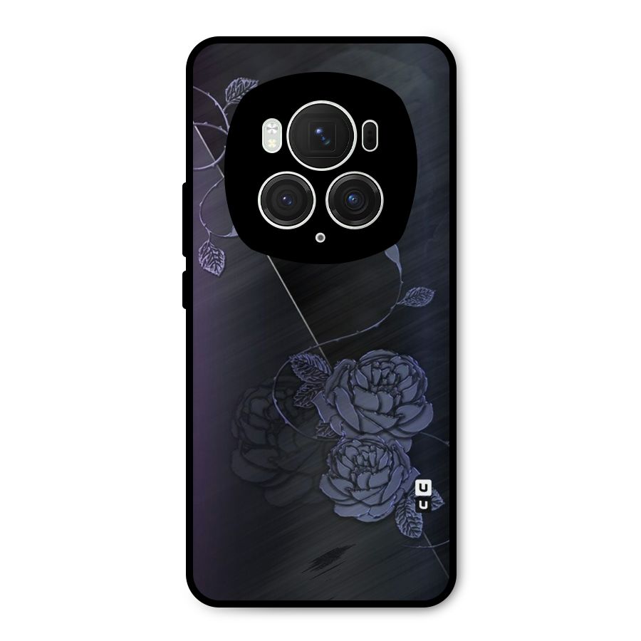 Voilet Floral Design Metal Back Case for Honor Magic6 Pro