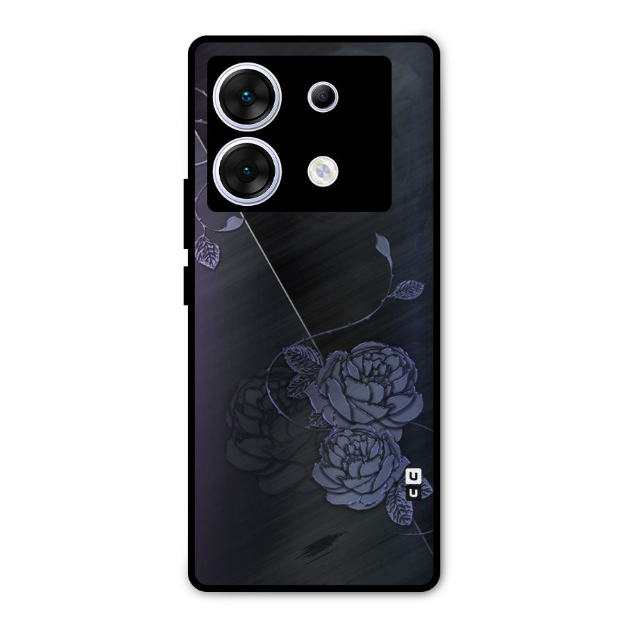 Voilet Floral Design Metal Back Case for Infinix Zero 30 5G