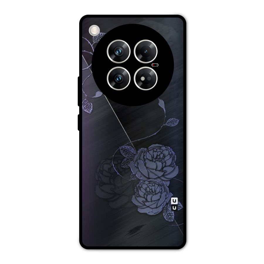 Voilet Floral Design Metal Back Case for Infinix Zero 40 5G