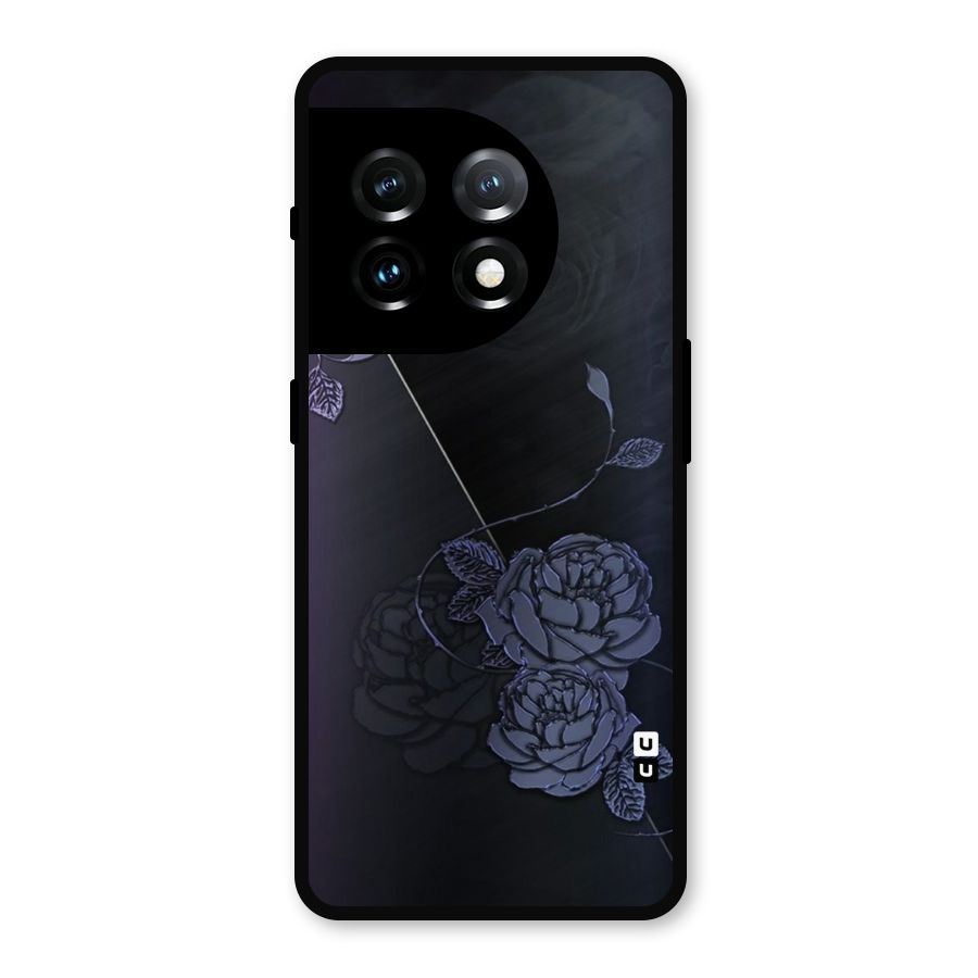 Voilet Floral Design Metal Back Case for OnePlus 11