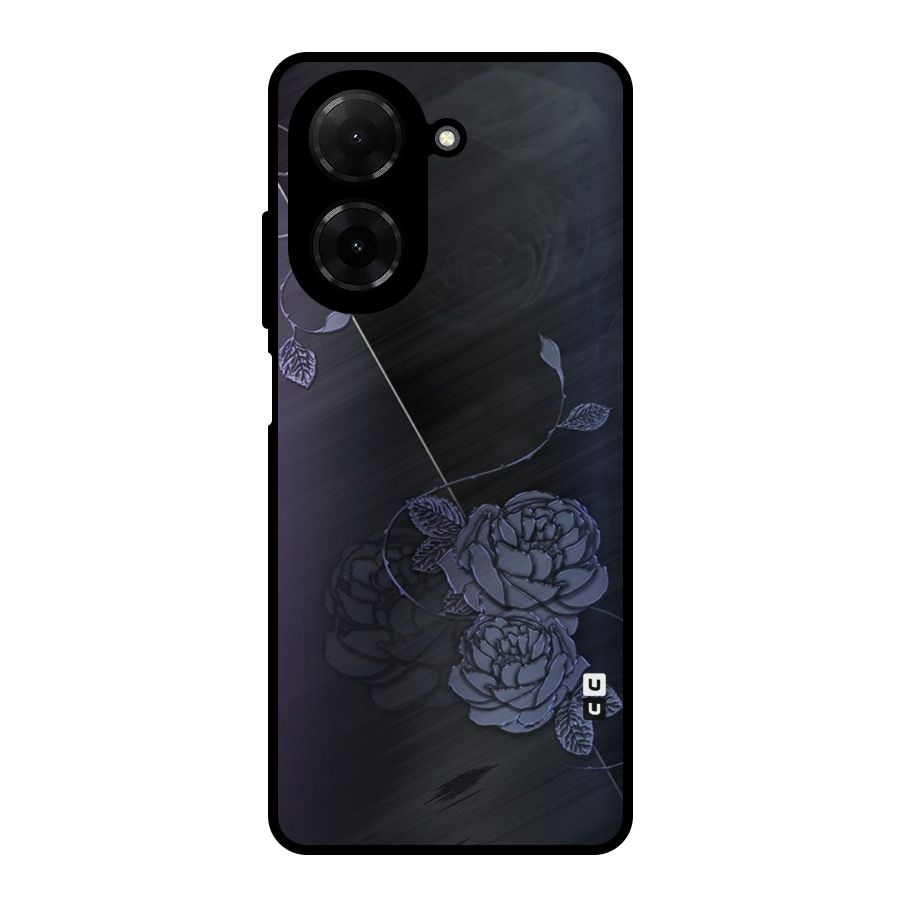 Voilet Floral Design Metal Back Case for Redmi A5 4G