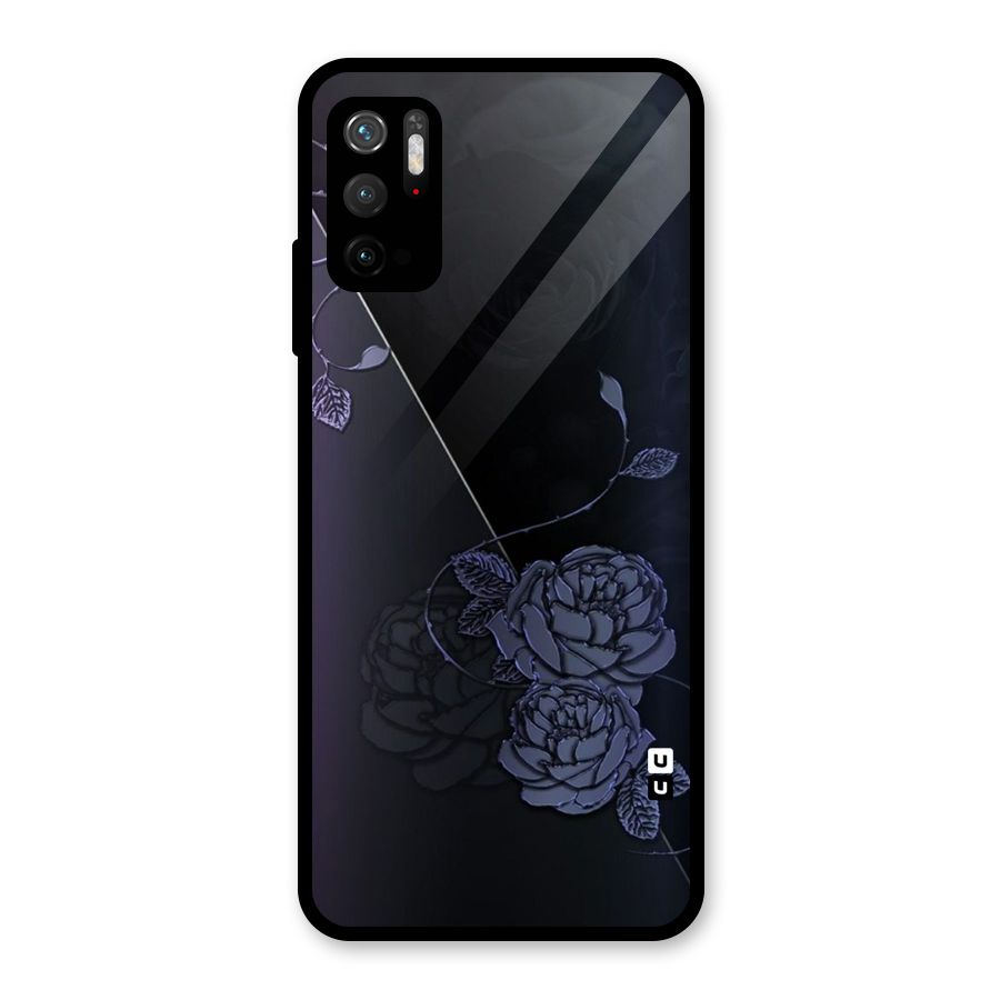 Voilet Floral Design Metal Back Case for Redmi Note 10T 5G