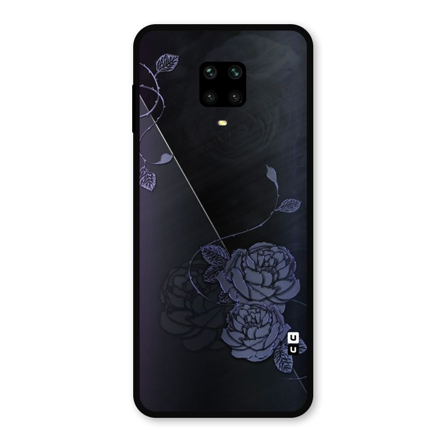 Voilet Floral Design Metal Back Case for Redmi Note 10 Lite