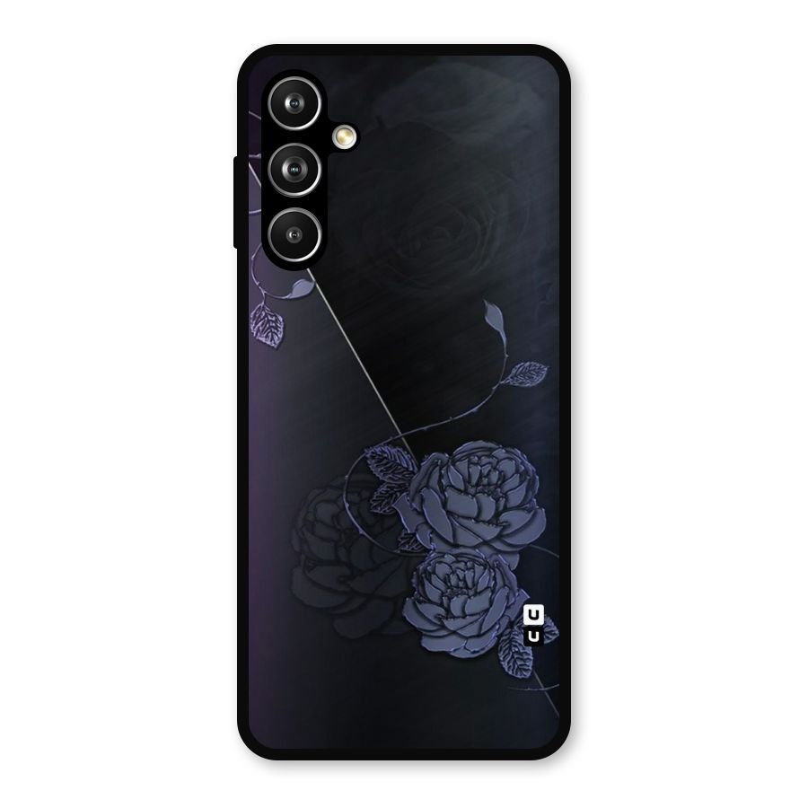Voilet Floral Design Metal Back Case for Samsung Galaxy M54