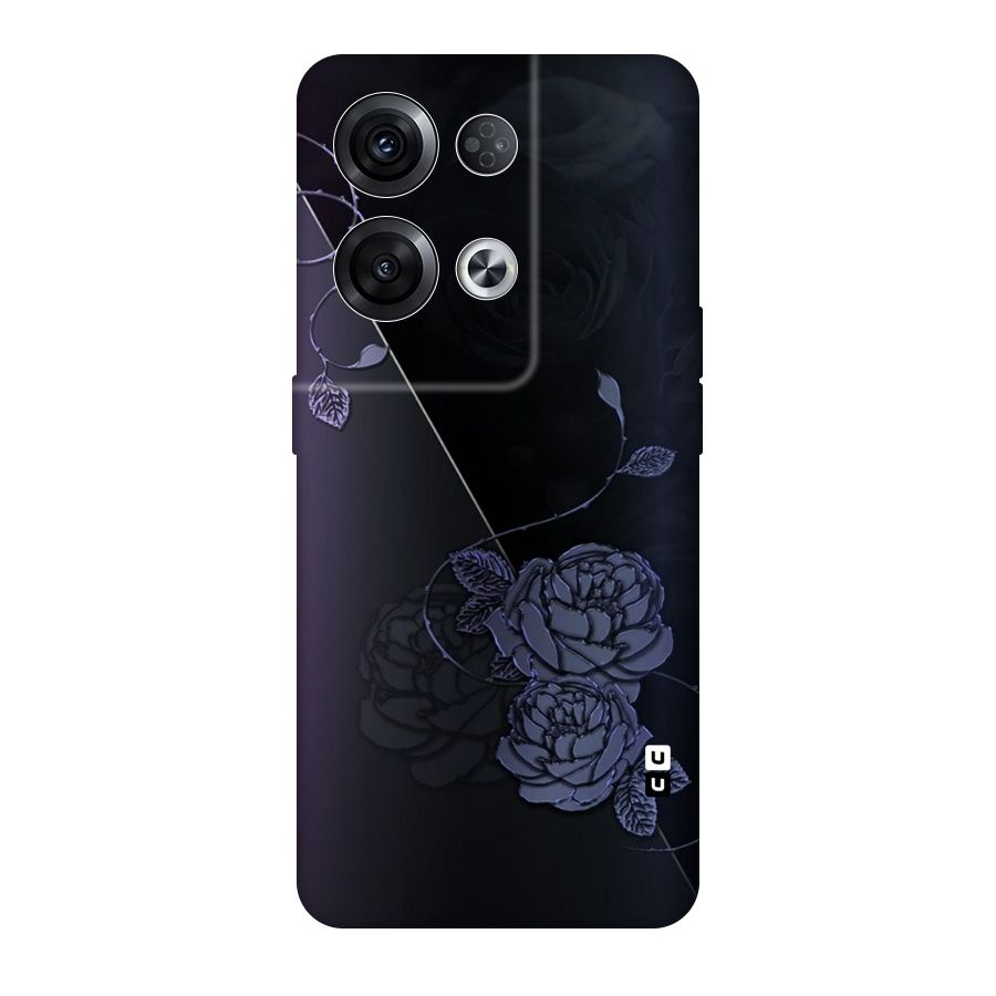 Voilet Floral Design Original Polycarbonate Back Case for Oppo Reno8 Pro 5G